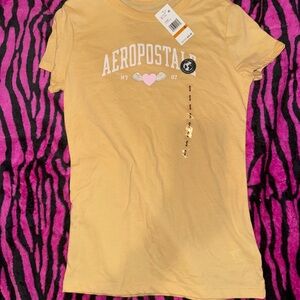 Aeropostale Mustard Graphic T-Shirt